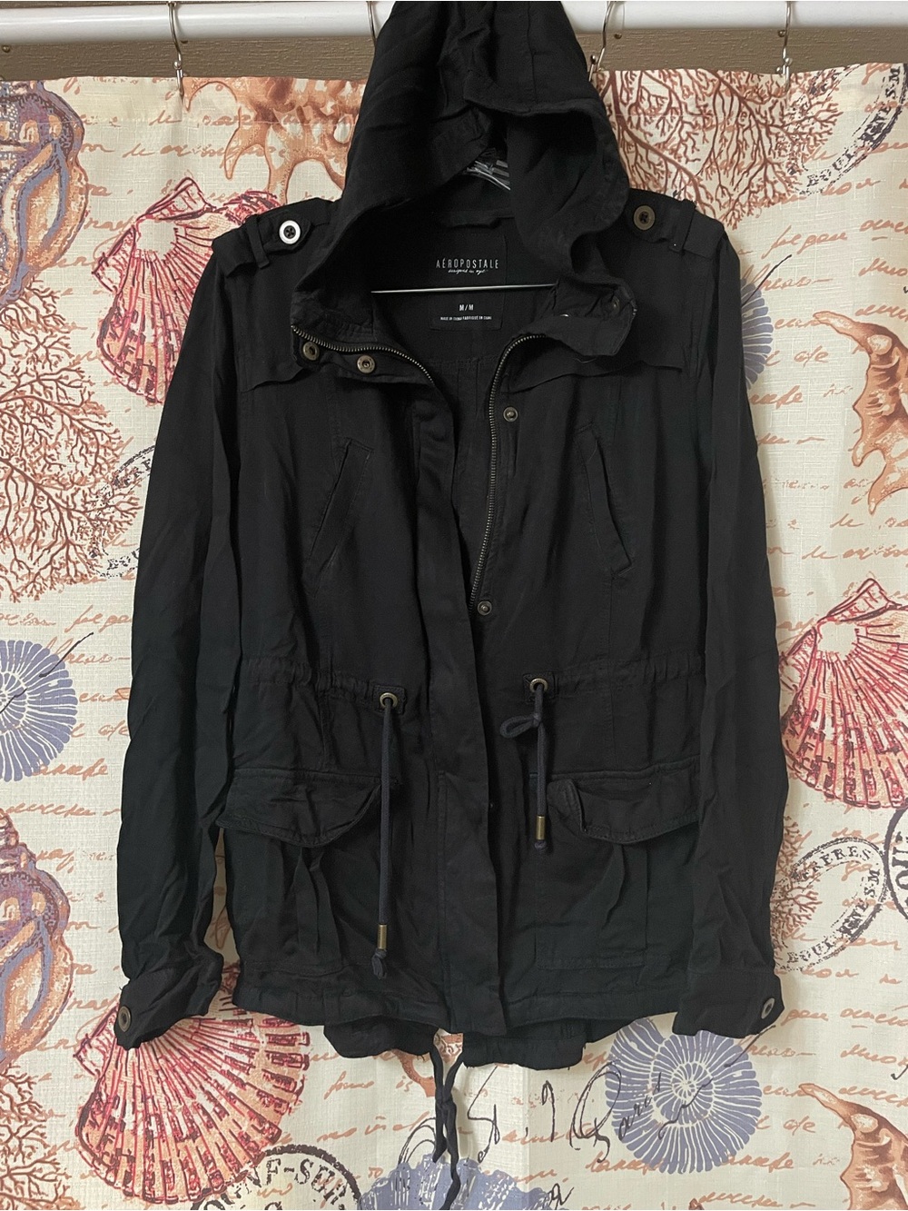 Aeropostale Black Hooded Jacket